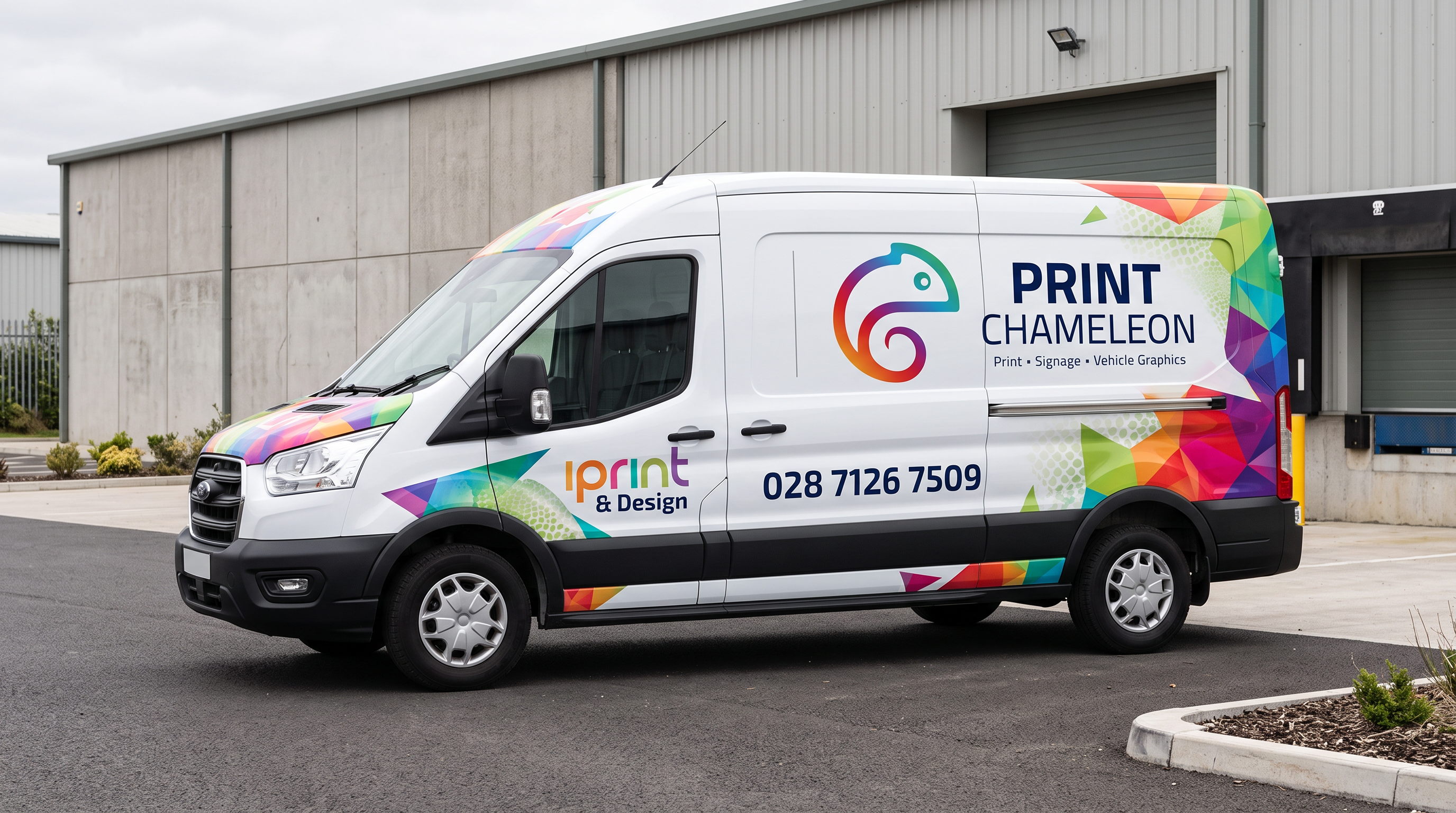Van vehicle wrap printed and fitted in Derry