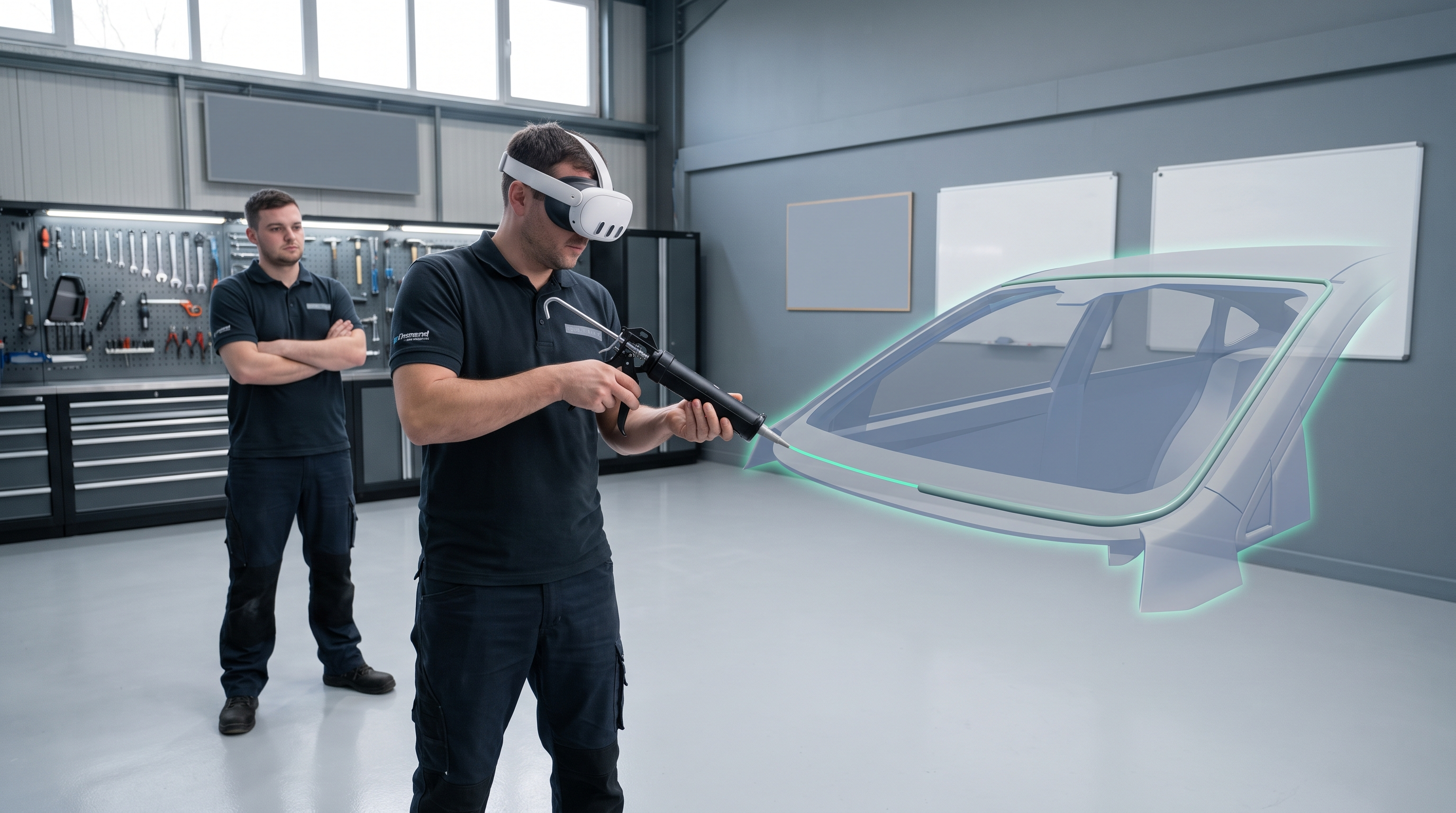 Belron, VR windscreen bonding trainer