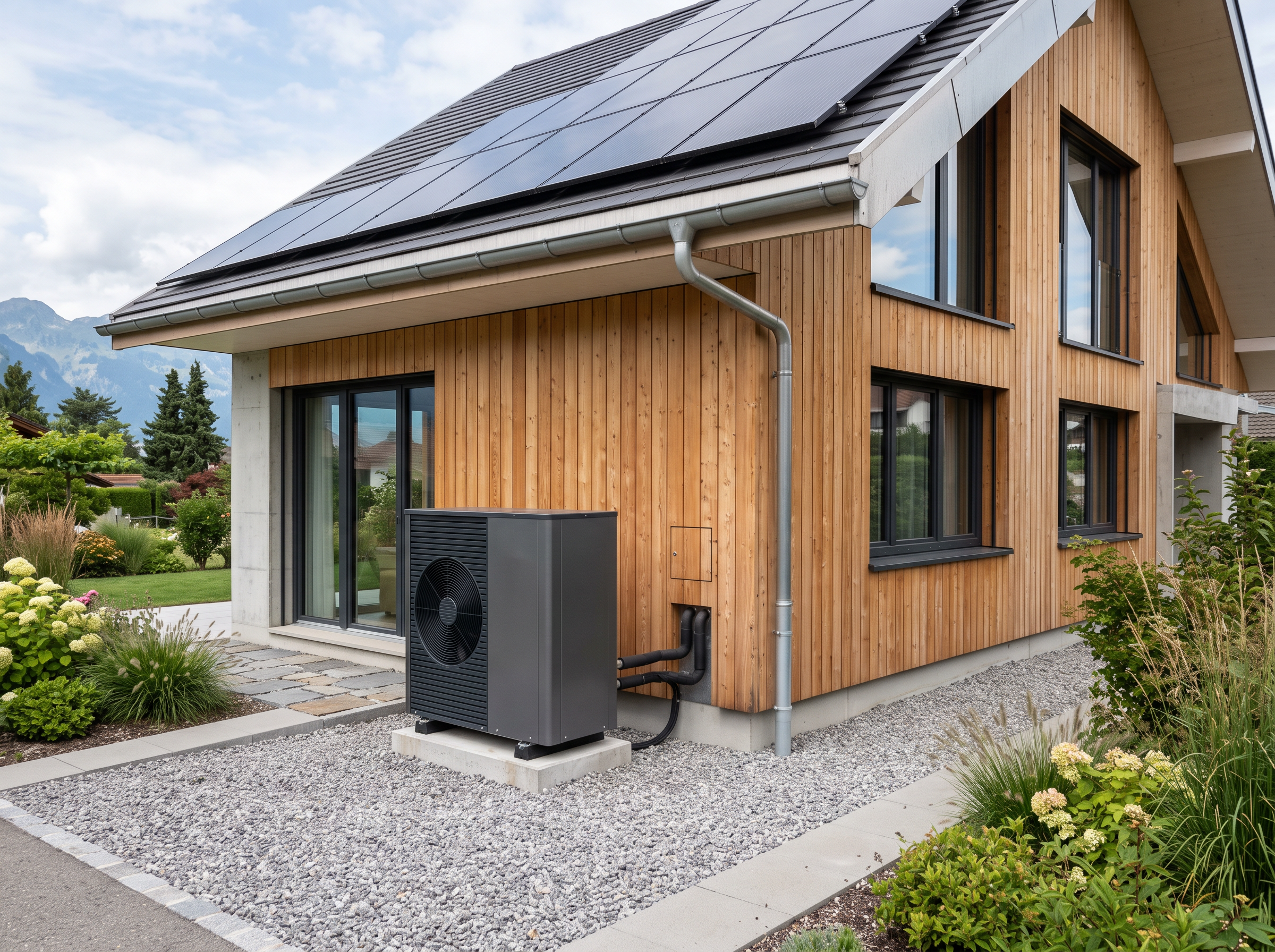 Photovoltaikanlage in Kombination mit Wärmepumpe